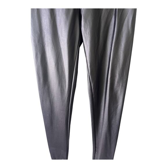 Versace Jeans Couture Logo Elastic Waist High Rise Shiny Leggings Black 38/ US 2 - Picture 12 of 13